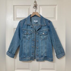 Old Navy Women’s Medium Wash Denim Jean Jacket Size Medium Trucker Classic Boho